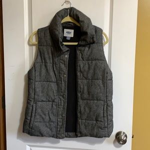 Old Navy fleece tweed puffer zest